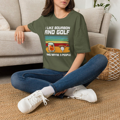 I like bourbon and golf T-shirt