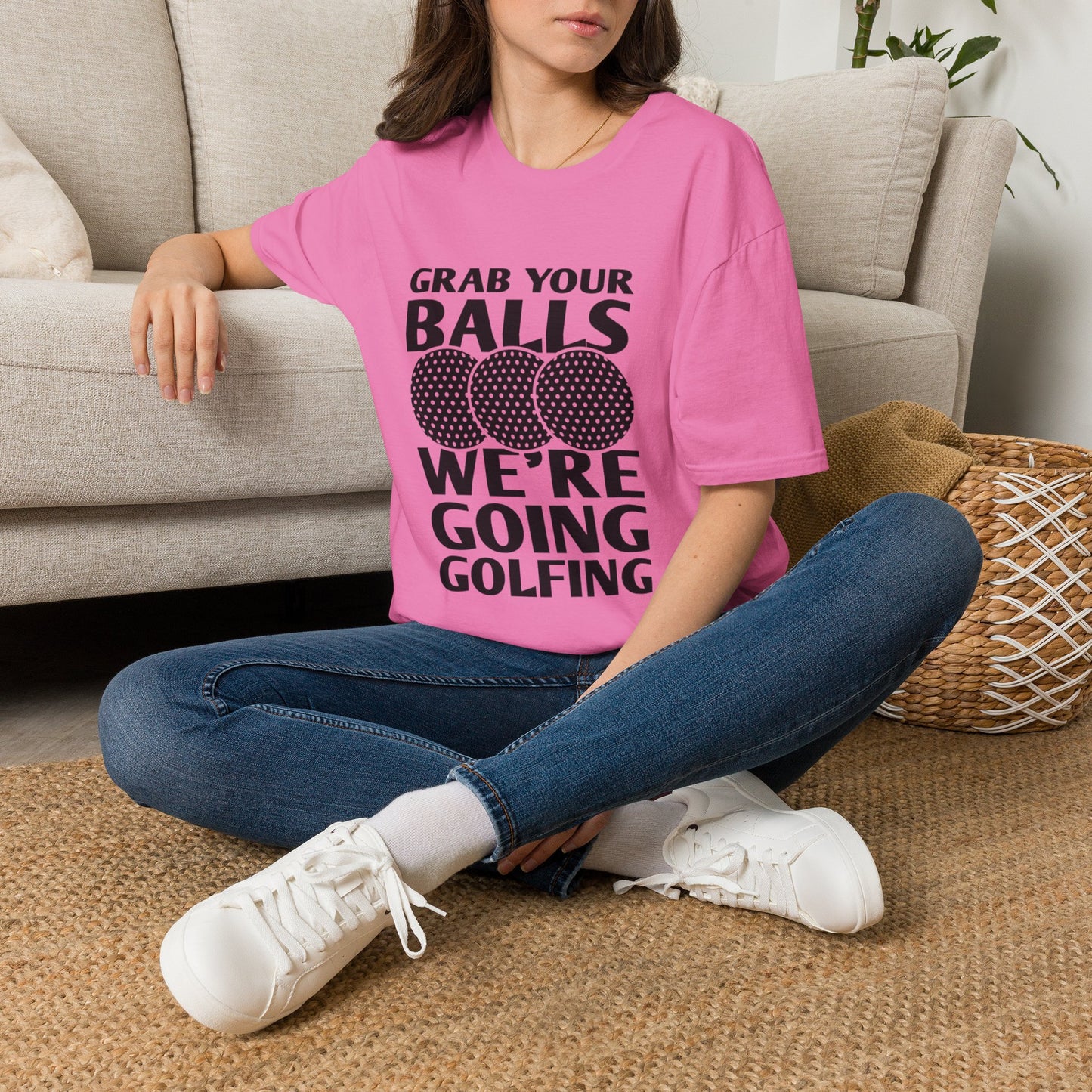 Grab your balls were going golf shirt