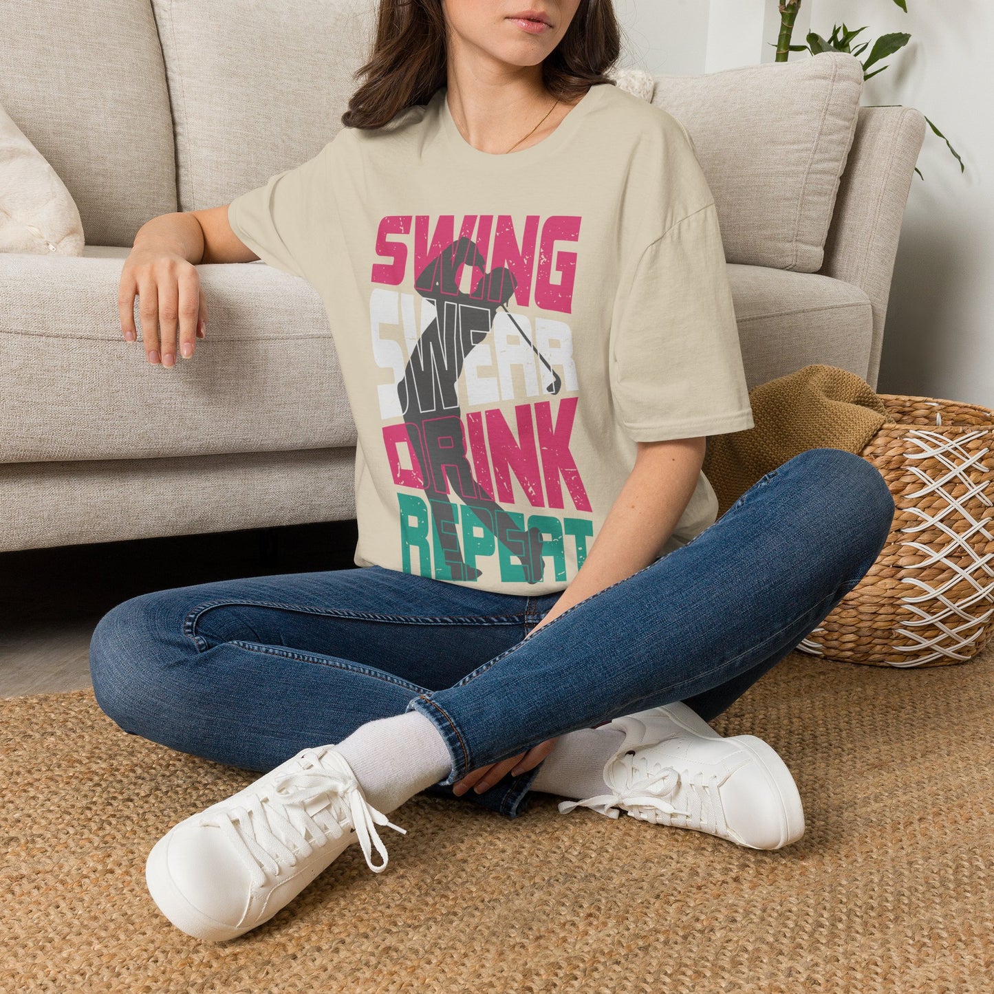Swing swear drink repeat T-shirt