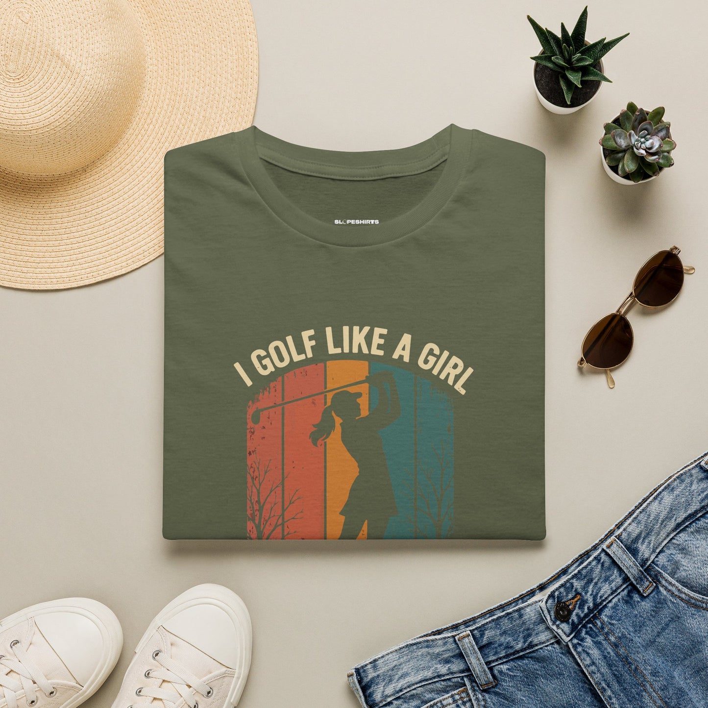 I golf like a girl, Try to keep up  T-shirt