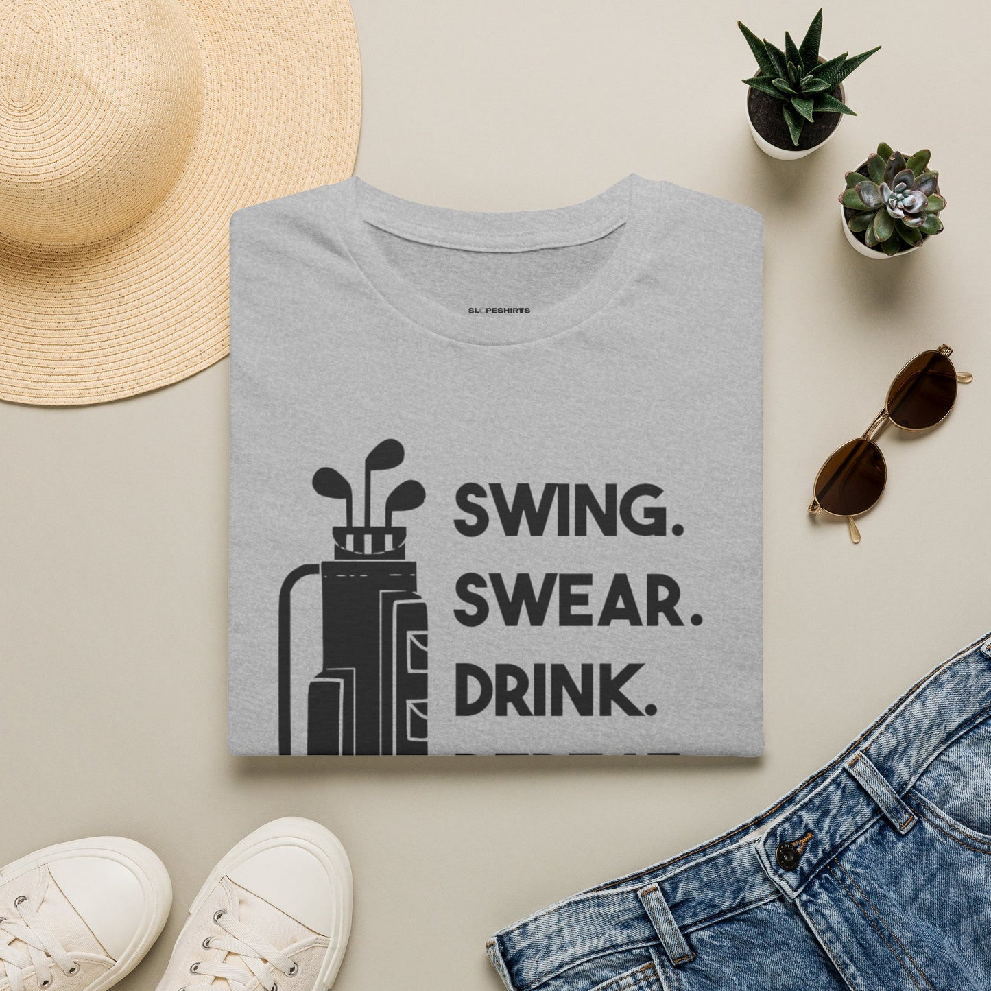 Swing swear drink repeat T-shirt