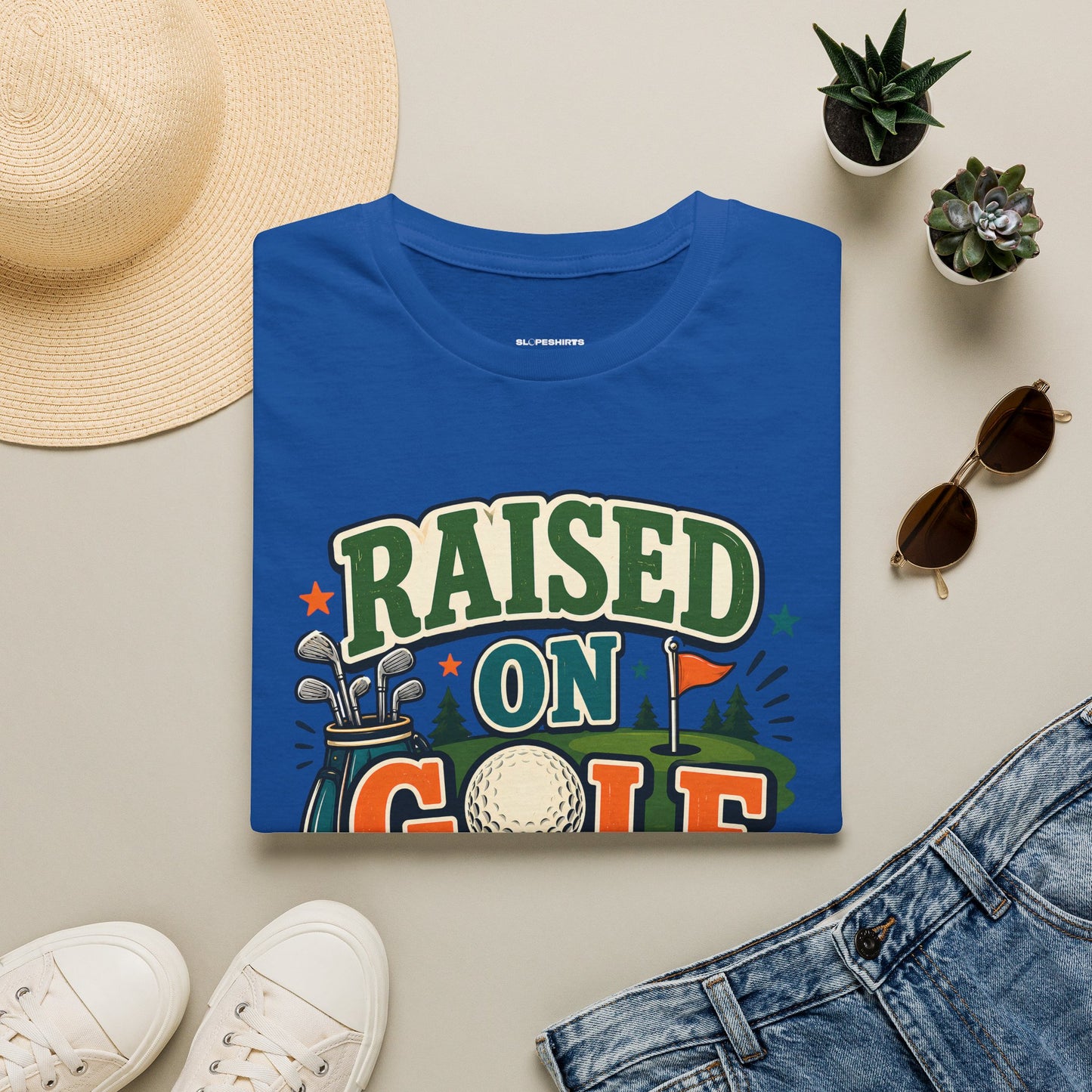 Raised on golf T-shirt
