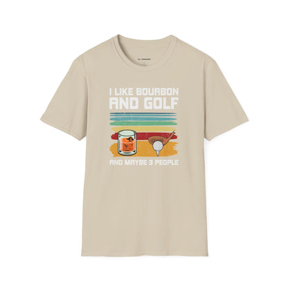 I like bourbon and golf T-shirt