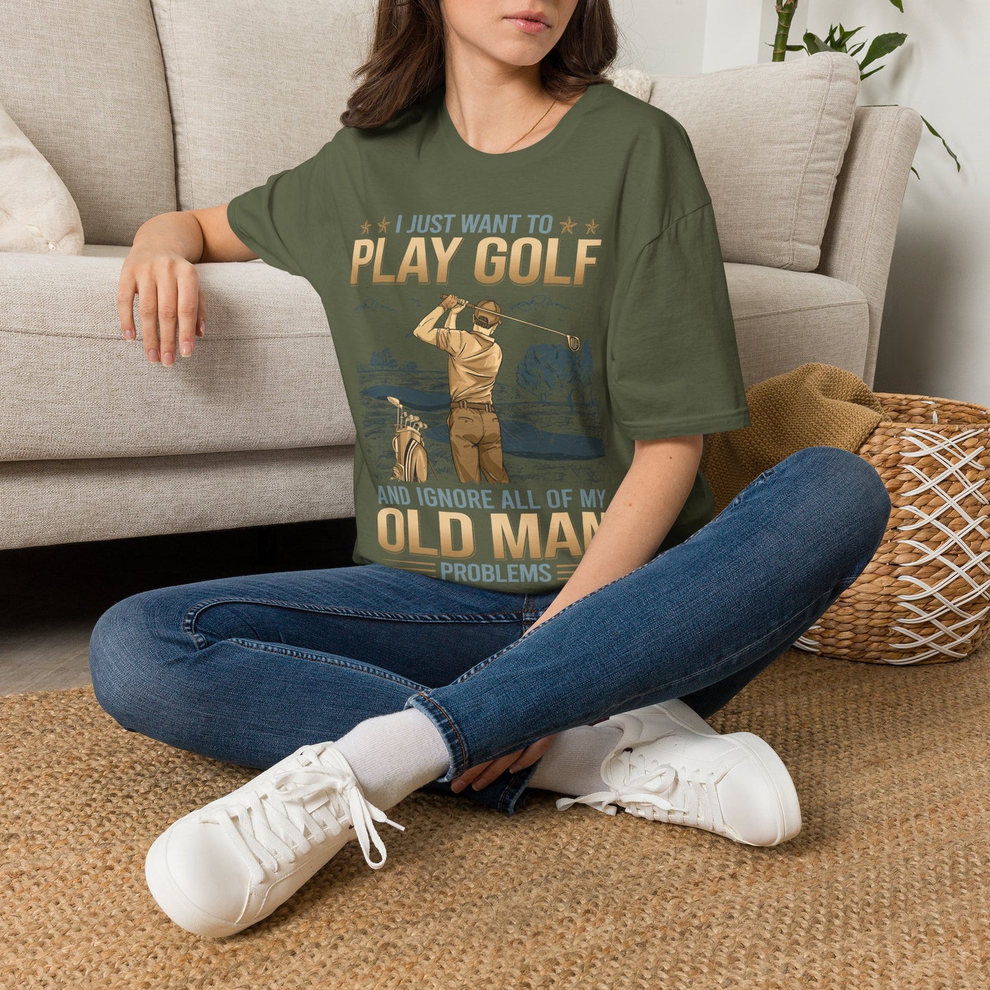 I just want to ignore all of my old man problems and play golf T-shirt