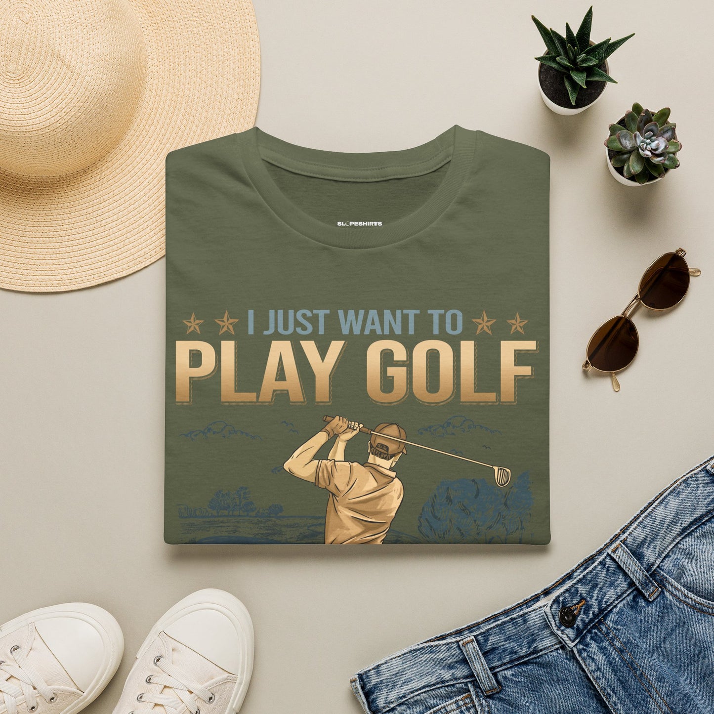 I just want to ignore all of my old man problems and play golf T-shirt