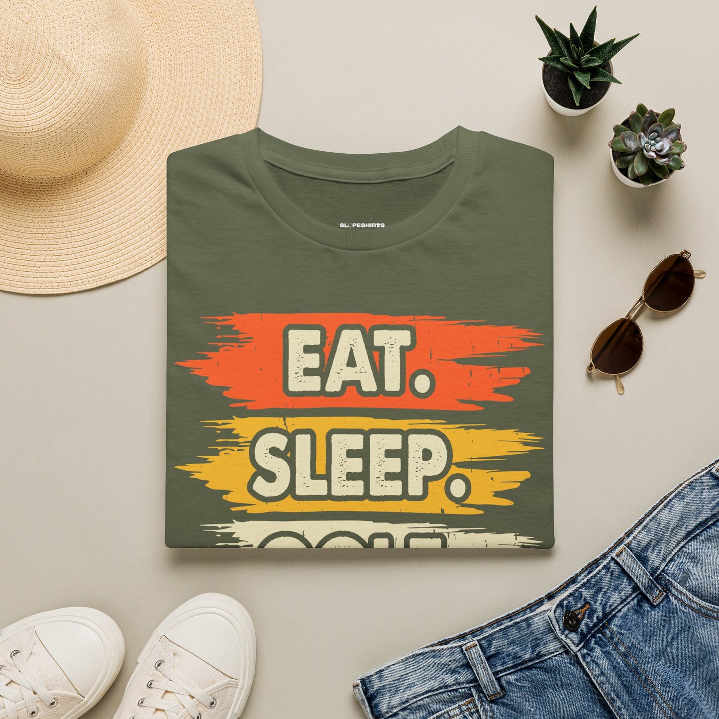 Eat sleep golf repeat T-shirt