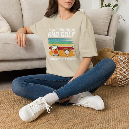I like bourbon and golf T-shirt