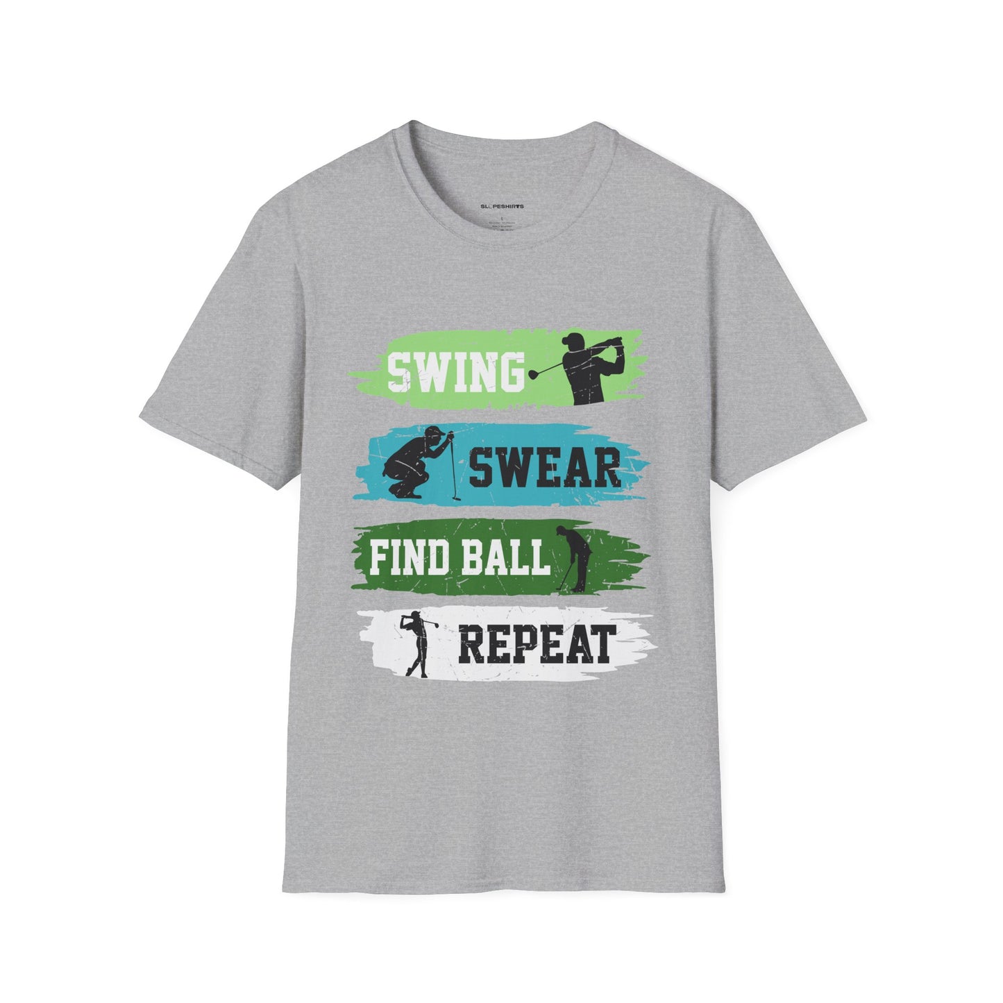 Swing swear find ball repeat T-shirt