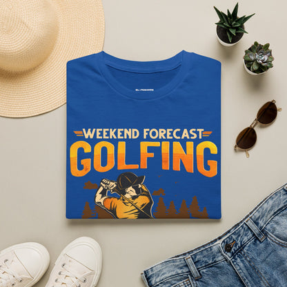 Weekend forecast golfing with a chance of drinking T-shirt