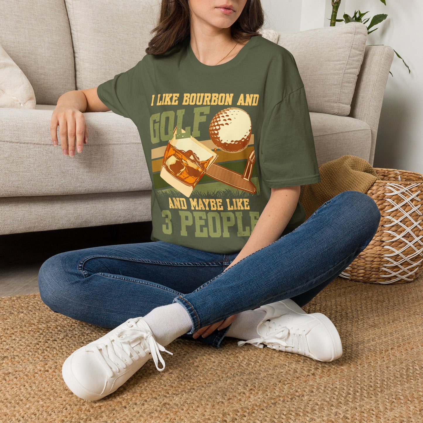 I like bourbon and golf and maybe like 3 people T-shirt