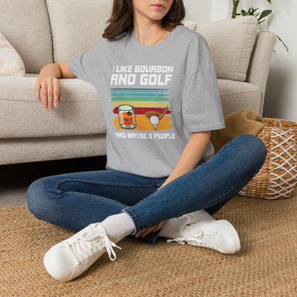 I like bourbon and golf T-shirt