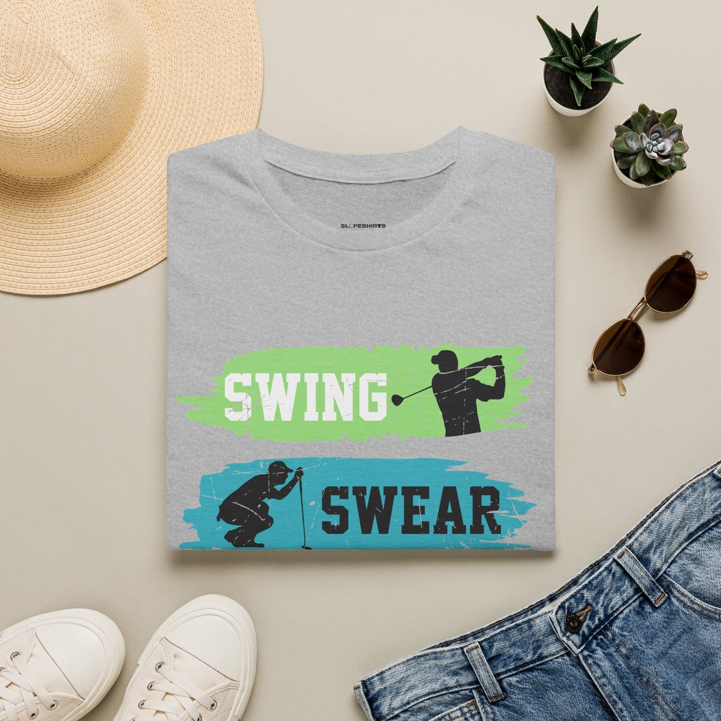 Swing swear find ball repeat T-shirt