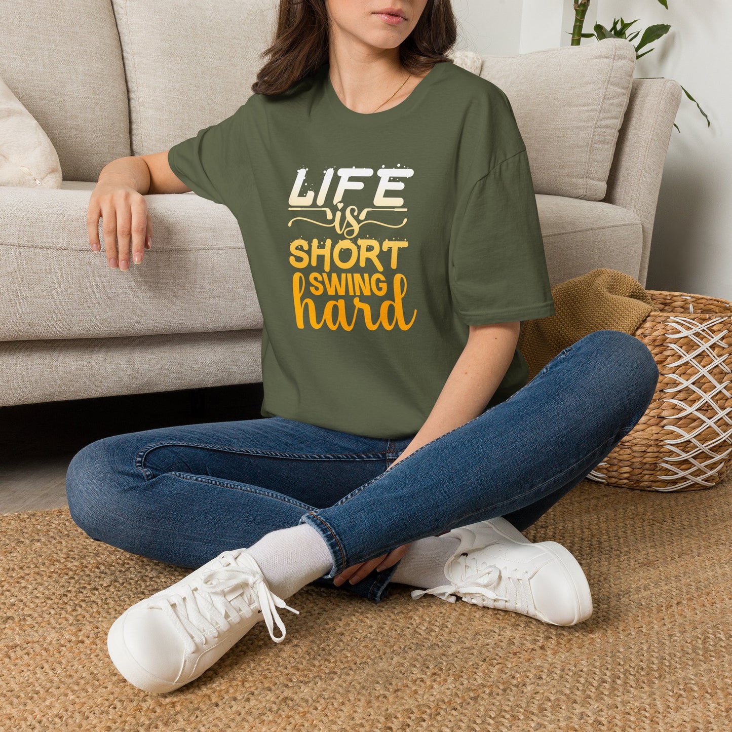 Life is short, Swing hard T-shirt