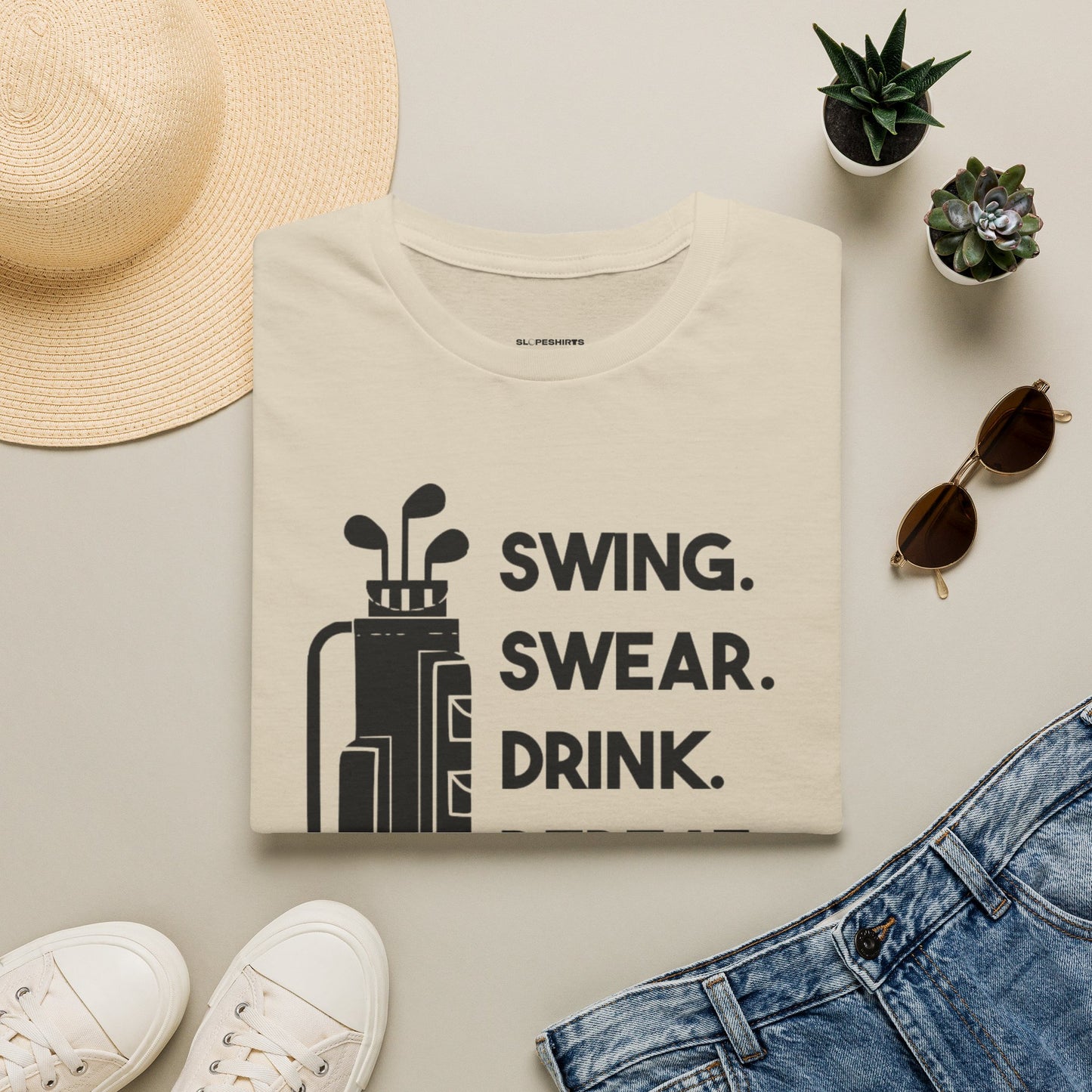 Swing swear drink repeat T-shirt