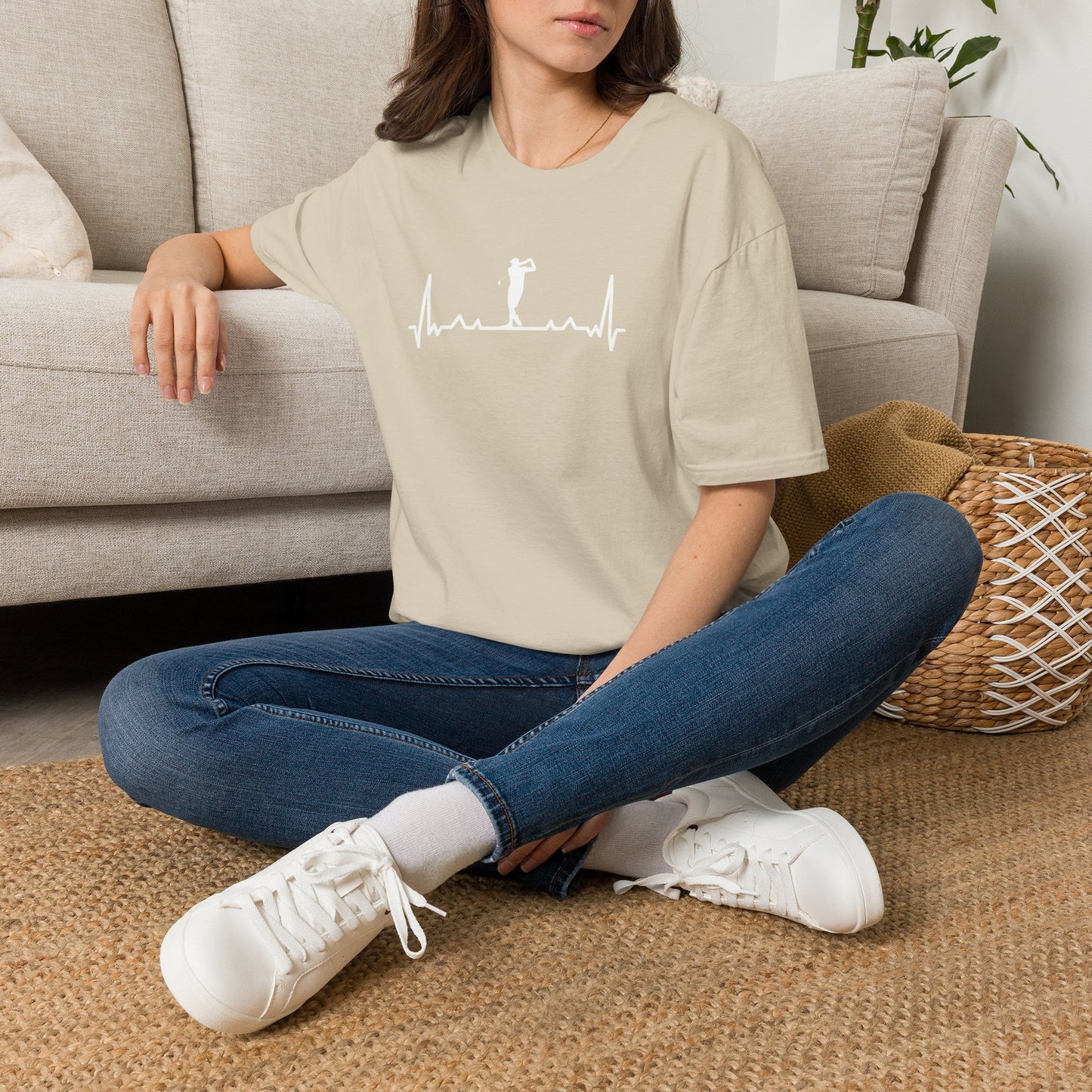 Golf heartbeat T-shirt