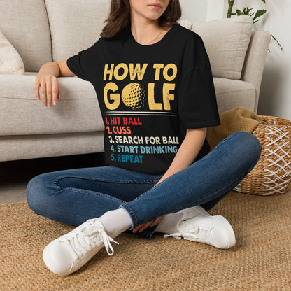 How to golf T-shirt
