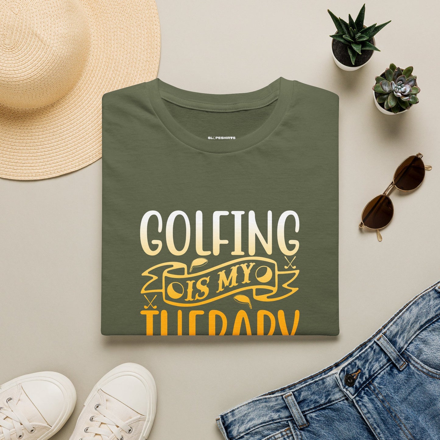 Golfing is my therapy T-shirt