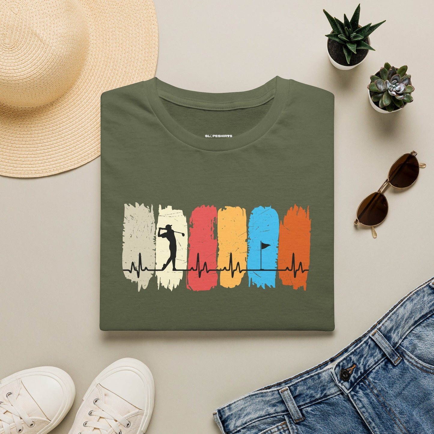 Heartbeat golf  T-shirt