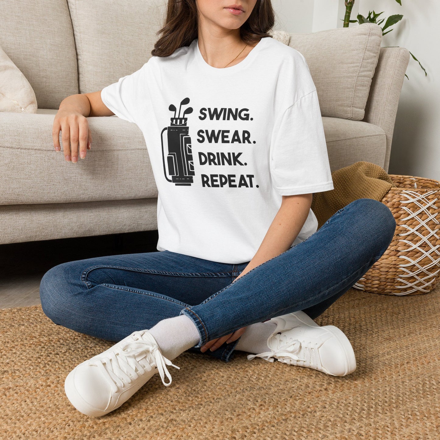 Swing swear drink repeat T-shirt