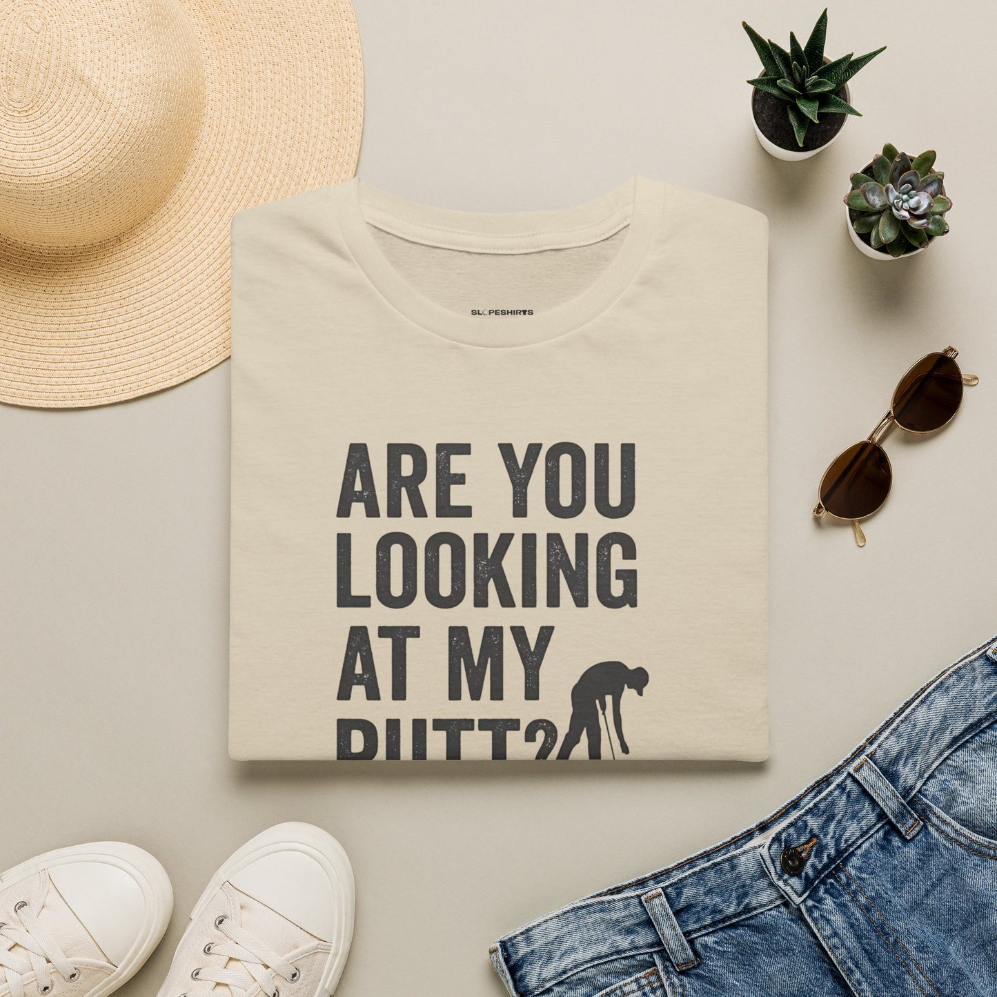 Are you looking at my putt T-shirt