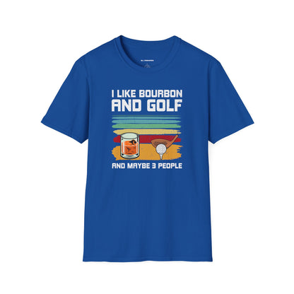 I like bourbon and golf T-shirt