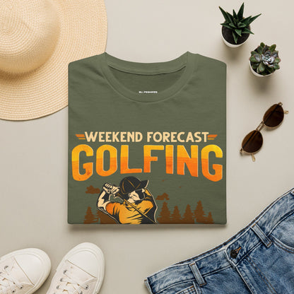Weekend forecast golfing with a chance of drinking T-shirt