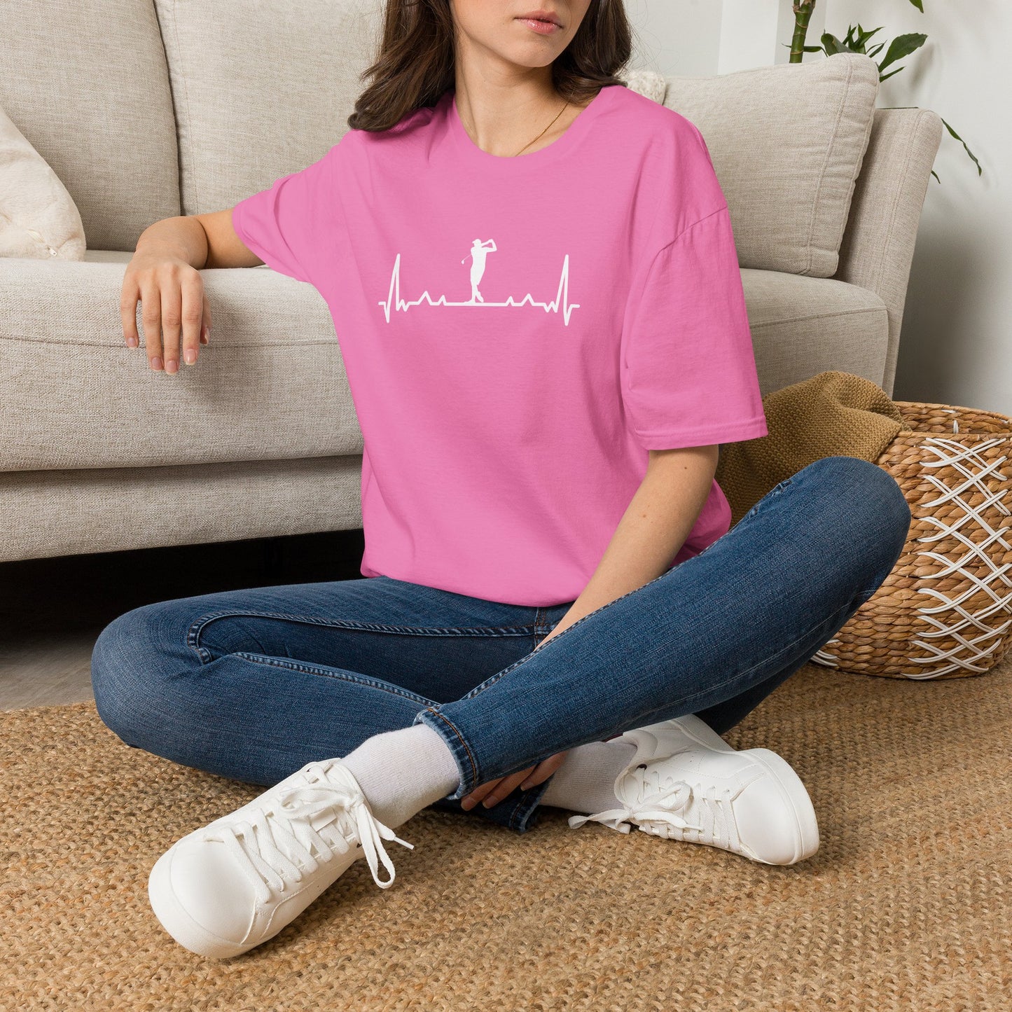 Golf heartbeat T-shirt