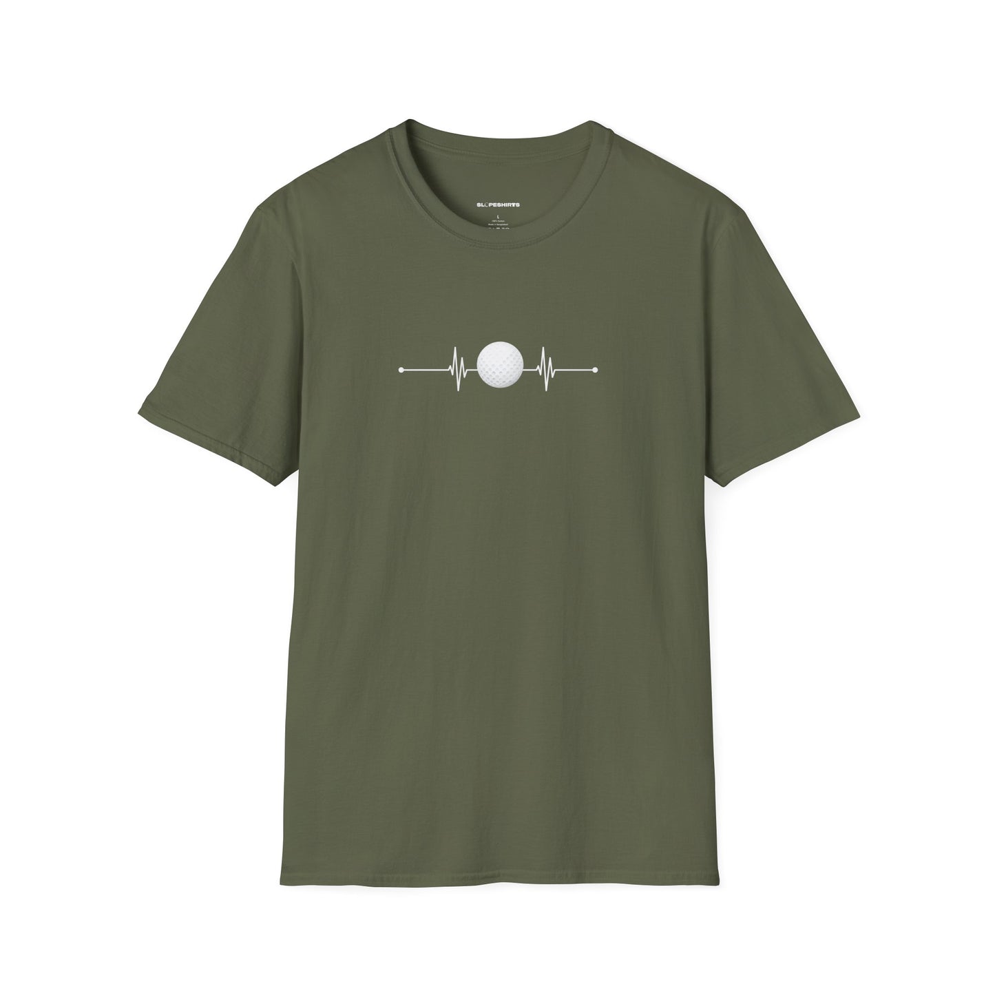 Golf ball heartbeat T-shirt