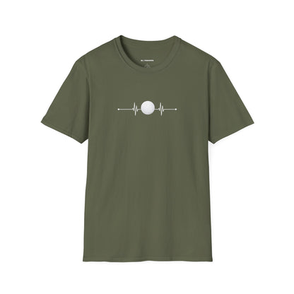 Golf ball heartbeat T-shirt
