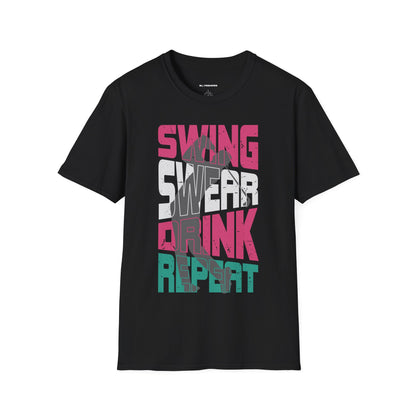 Swing swear drink repeat T-shirt