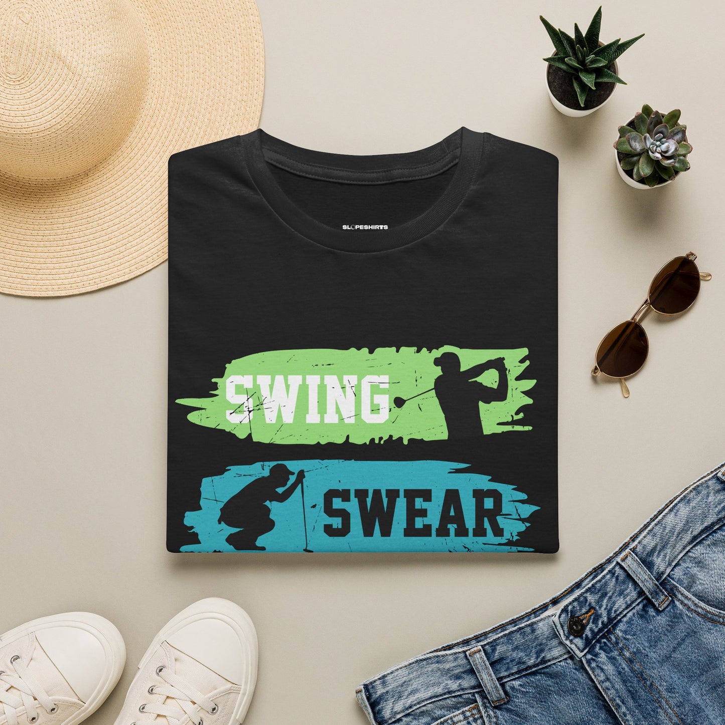 Swing swear find ball repeat T-shirt