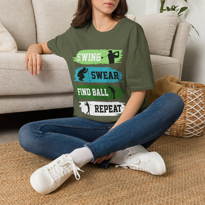 Swing swear find ball repeat T-shirt