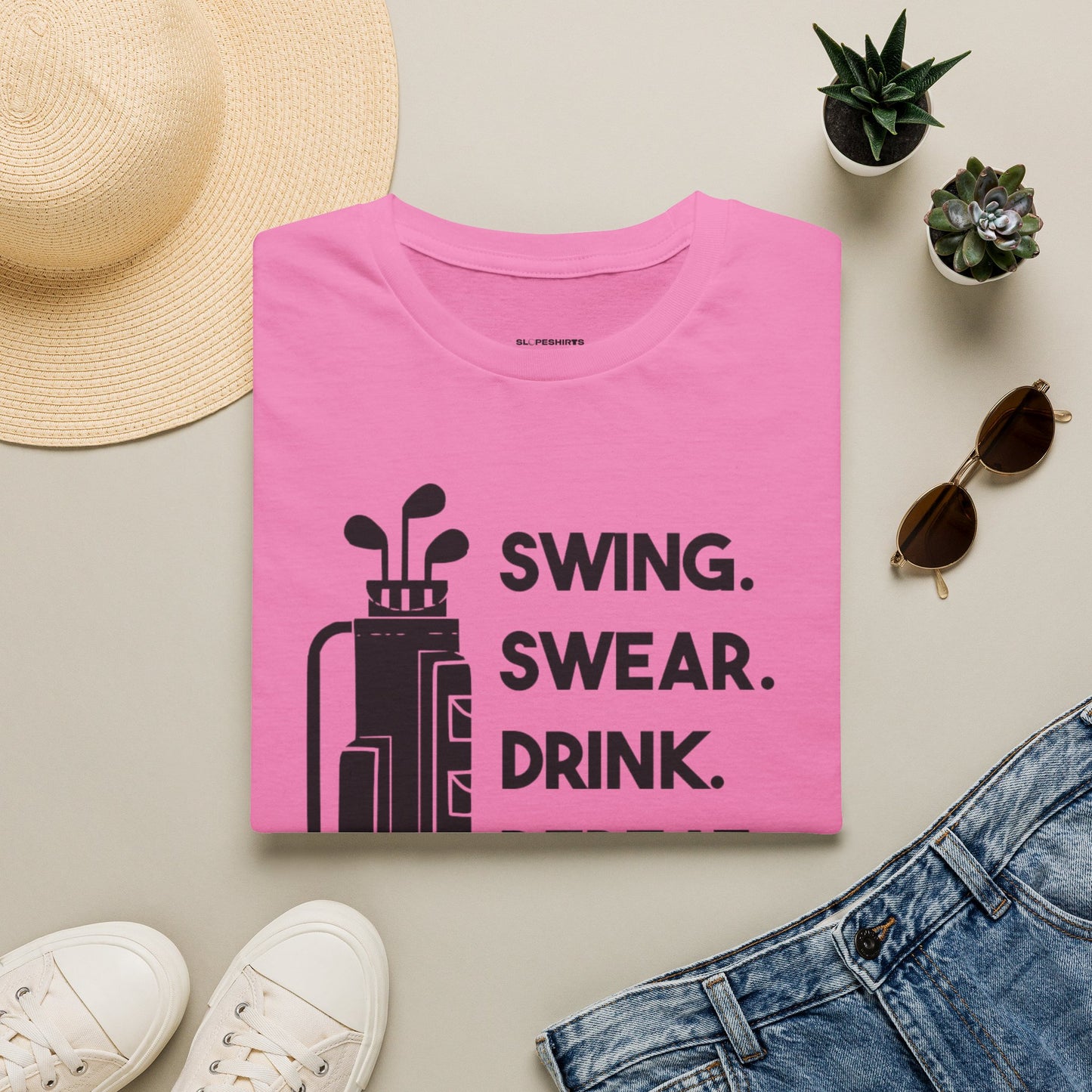 Swing swear drink repeat T-shirt