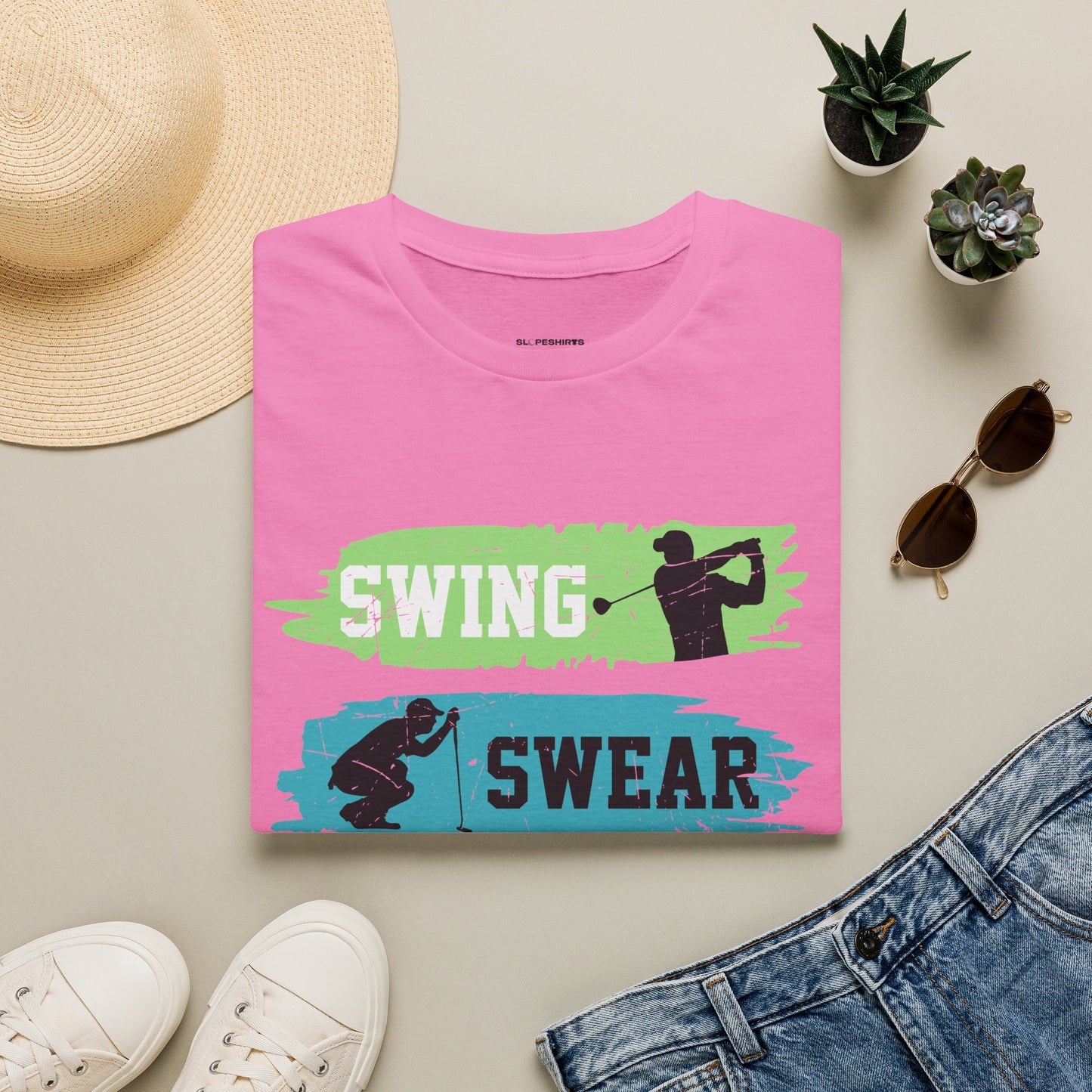 Swing swear find ball repeat T-shirt