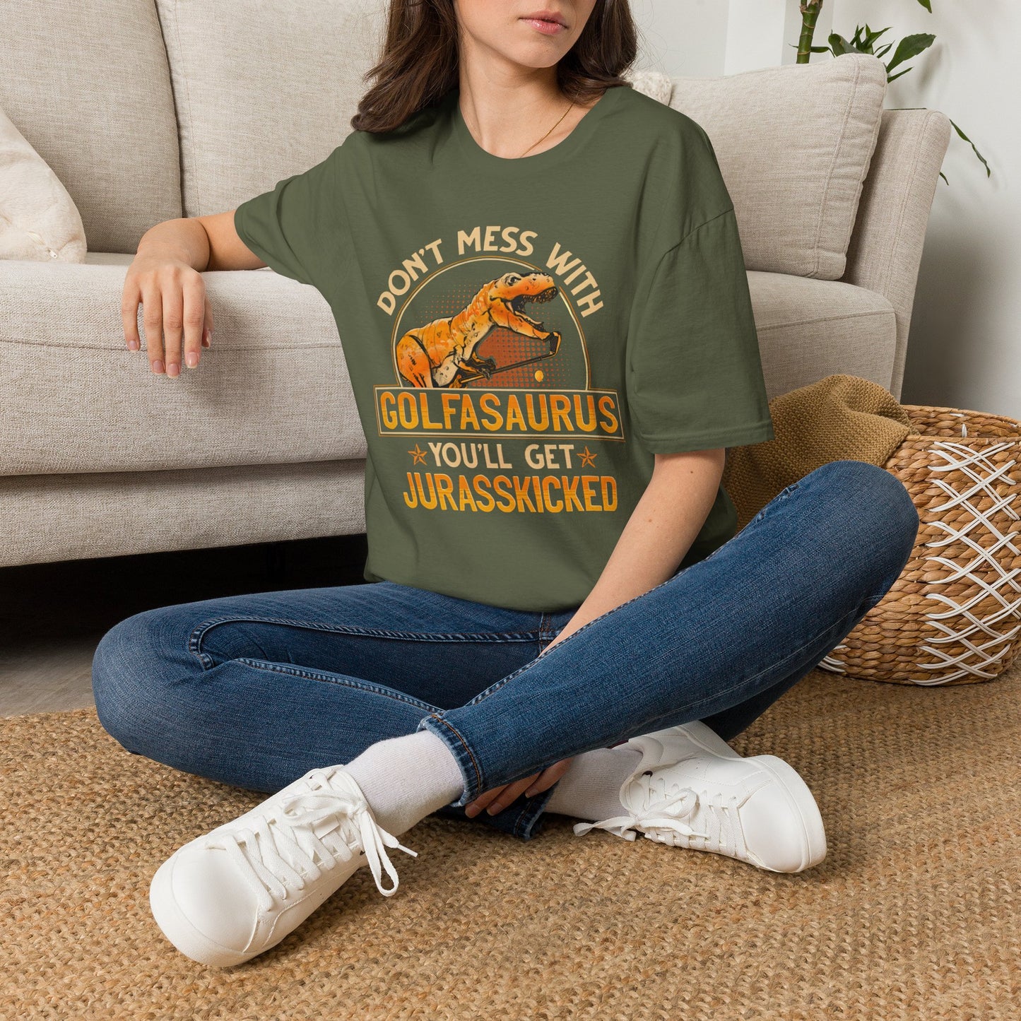 Dont mess with golfosourus youll get jurasskicked T-shirt