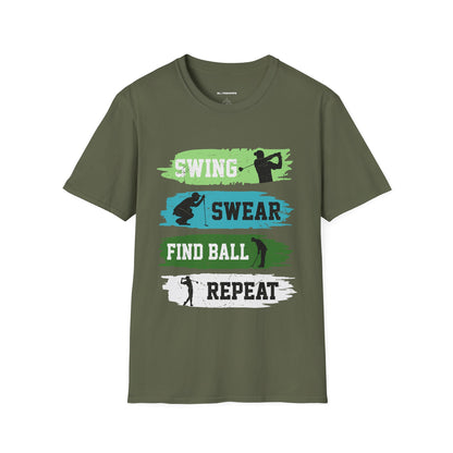 Swing swear find ball repeat T-shirt