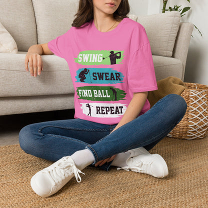 Swing swear find ball repeat T-shirt