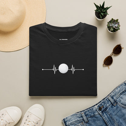 Golf ball heartbeat T-shirt