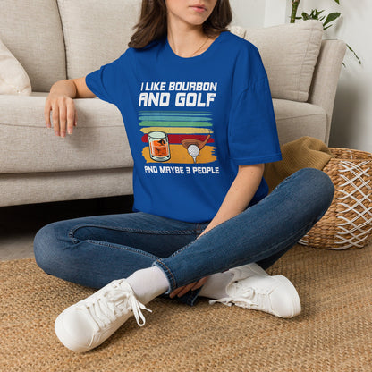 I like bourbon and golf T-shirt