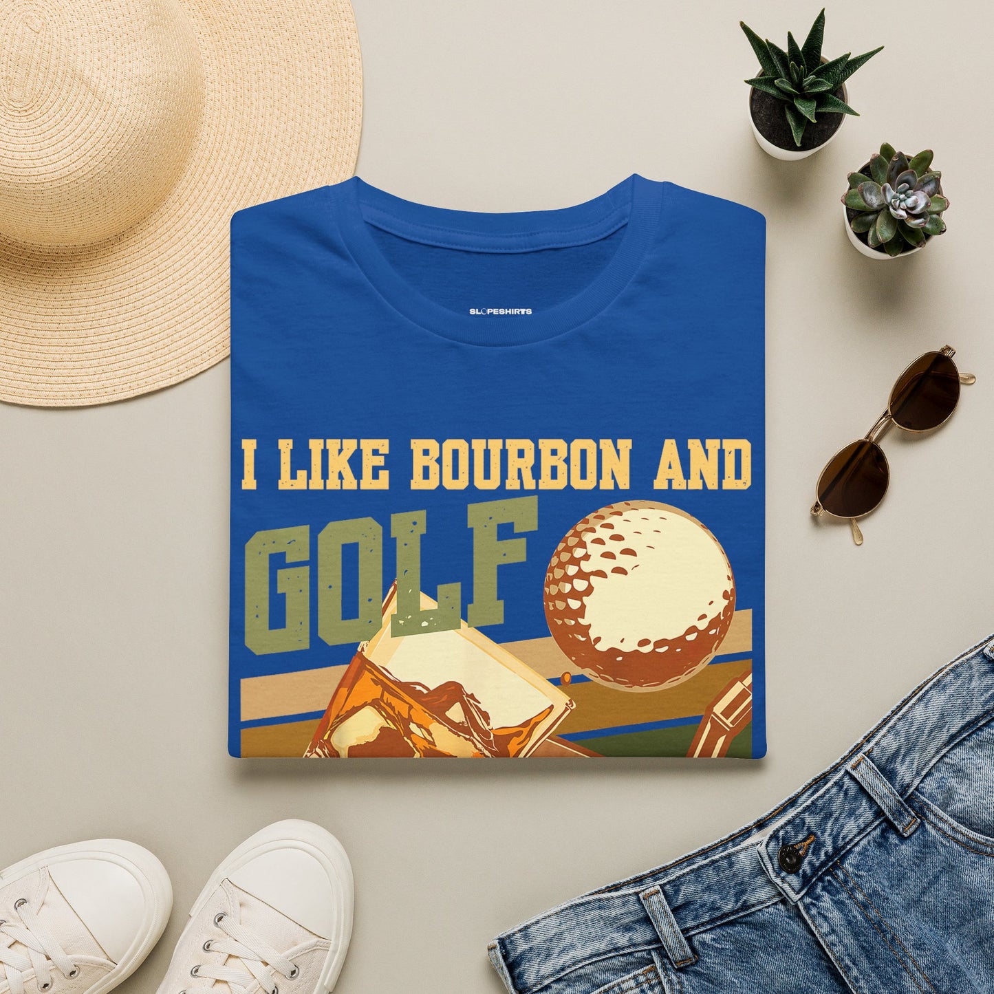 I like bourbon and golf and maybe like 3 people T-shirt