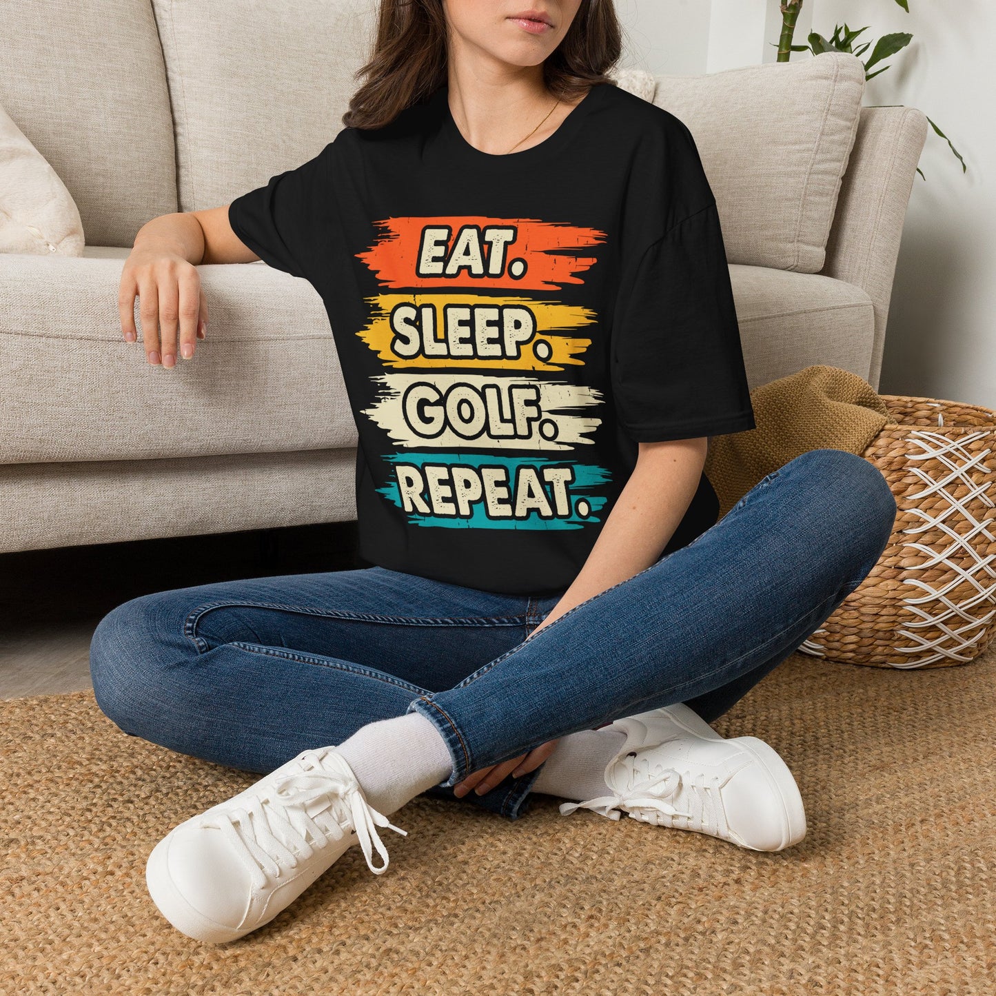 Eat sleep golf repeat T-shirt