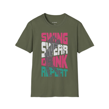 Swing swear drink repeat T-shirt