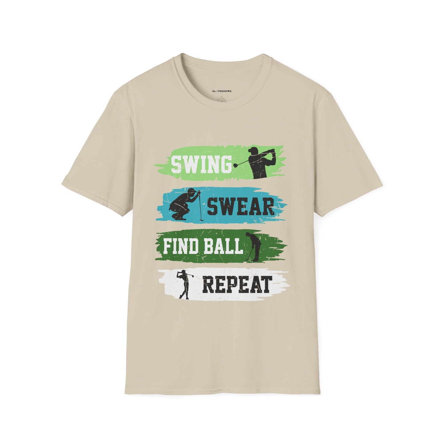Swing swear find ball repeat T-shirt