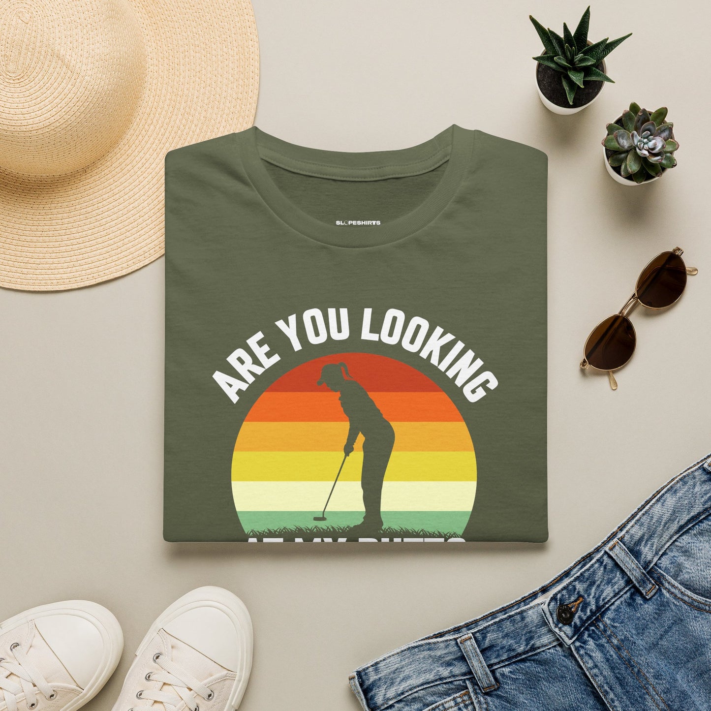 Are you looking at my putt T-shirt