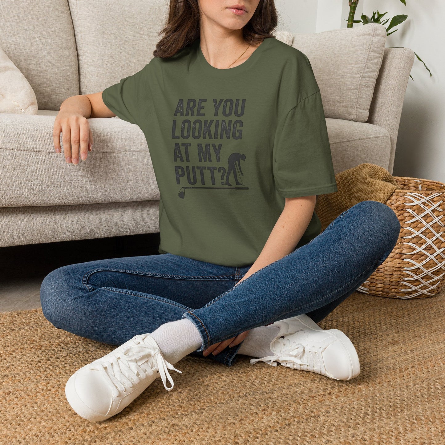 Are you looking at my putt T-shirt