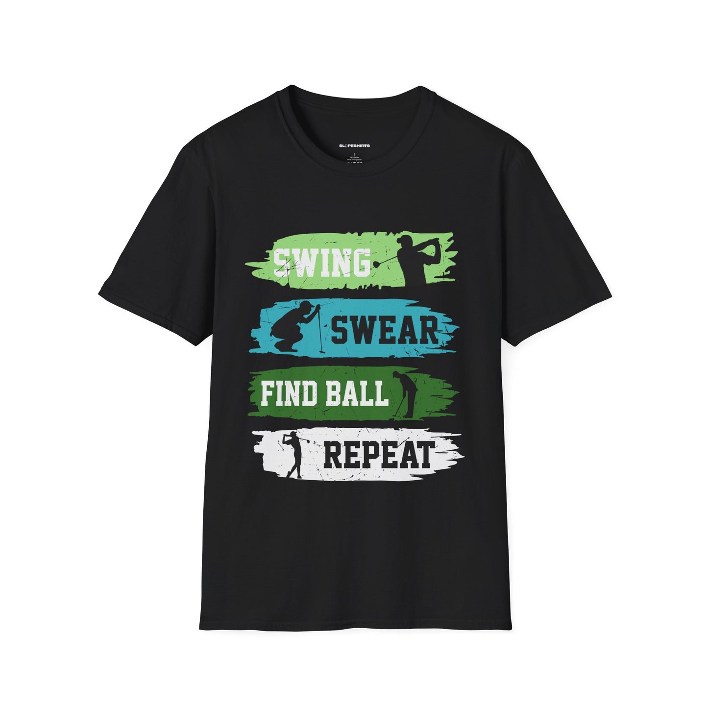 Swing swear find ball repeat T-shirt