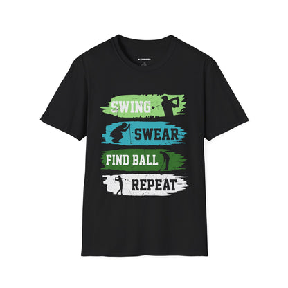 Swing swear find ball repeat T-shirt
