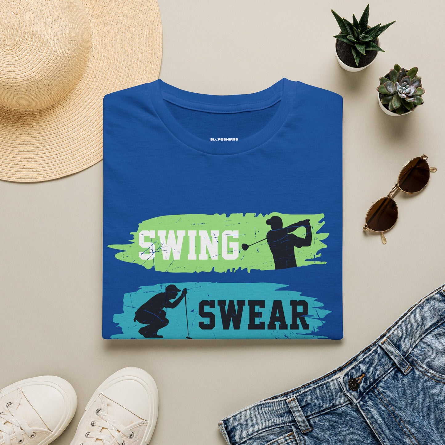 Swing swear find ball repeat T-shirt