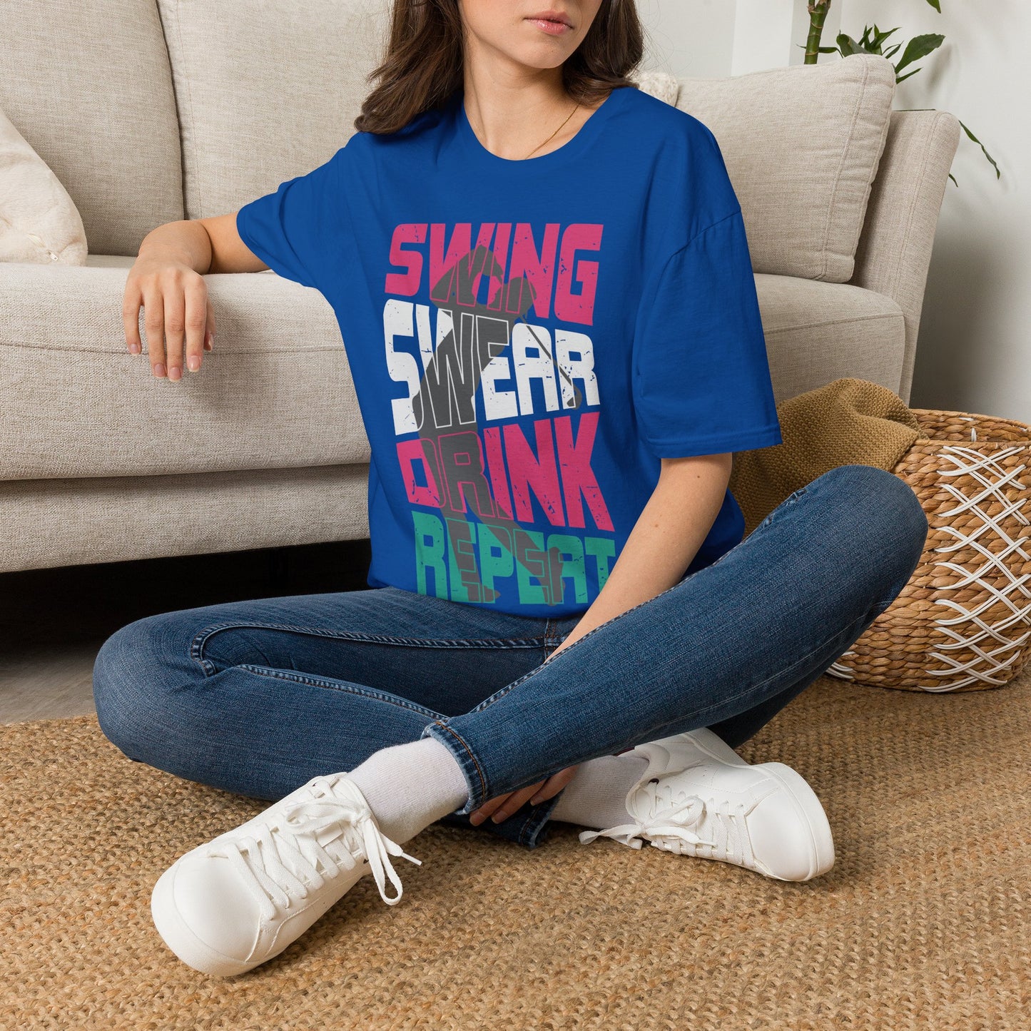 Swing swear drink repeat T-shirt