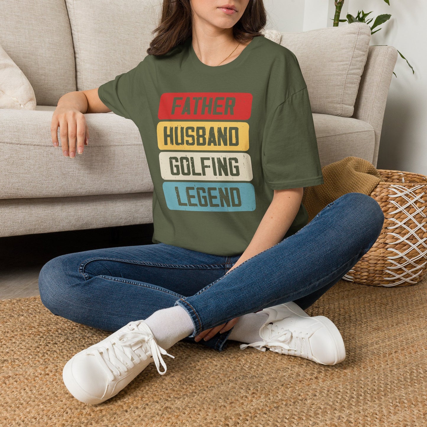 Father husband golfing legend T-shirt
